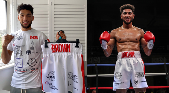 Supporting young talent: Promising young boxer Niall Brown